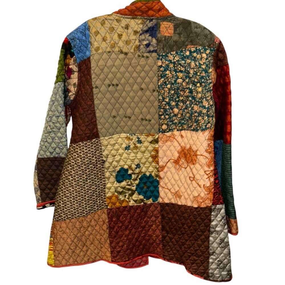 Sacred Threads NEW patchwork blazer jacket French Provencal floral prints L/XL - Picture 3 of 6